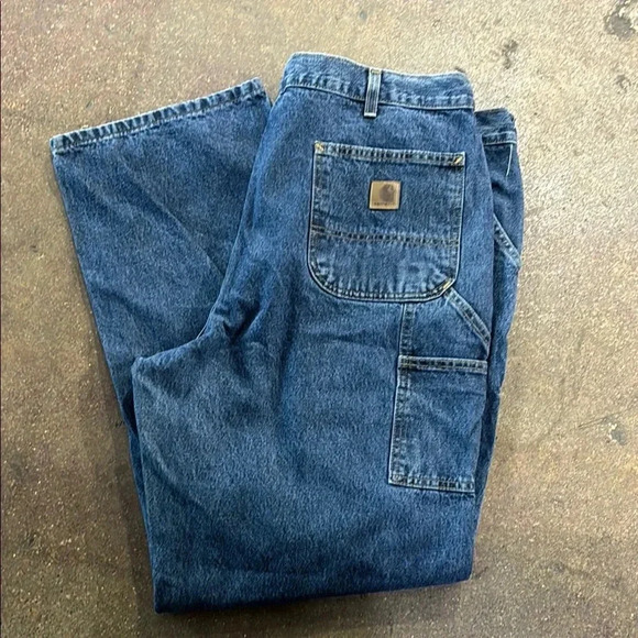 Carhartt Men's Blue Denim Jeans - Picture 3 of 4